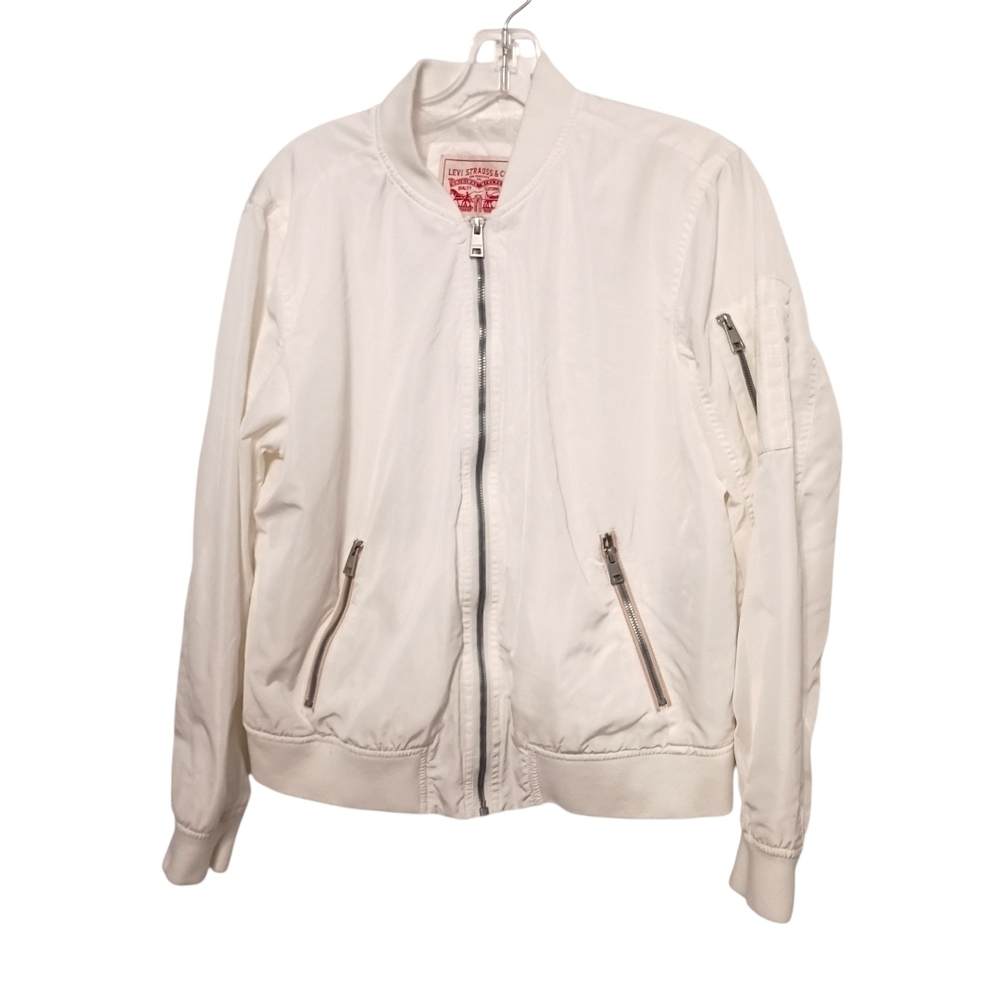 Levi's - Vintage White Bomber Jacket/Windbreaker - Size Large